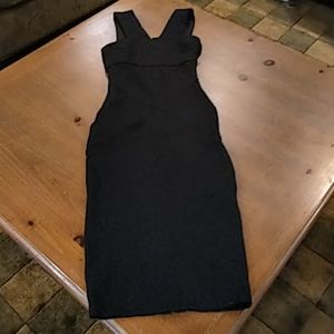 H M bodycon black dress  halter style NWOT